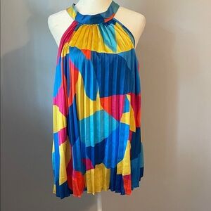 Colorful Pleated Halter Too